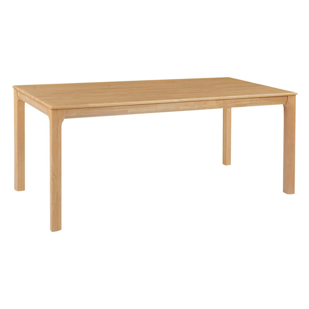English Elm Solid Rubberwood Dining Table Thick Slab Top Seats 8 Modern Farmhouse Kitchen Natural N768P427476N