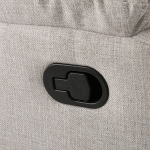 English Elm Christopher Knight Home® - Manual Recliner Chair Linen Upholstery, Compact Space-Saving Design with Dual-Angle Lever for Cozy Relaxation Beige 62812.00BGE
