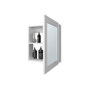 English Elm Payson Mirrored Medicine Cabinet White Melamine — Compact 20.3"H x 17.4"W x 5.1"D Stylish Storage B128P237154