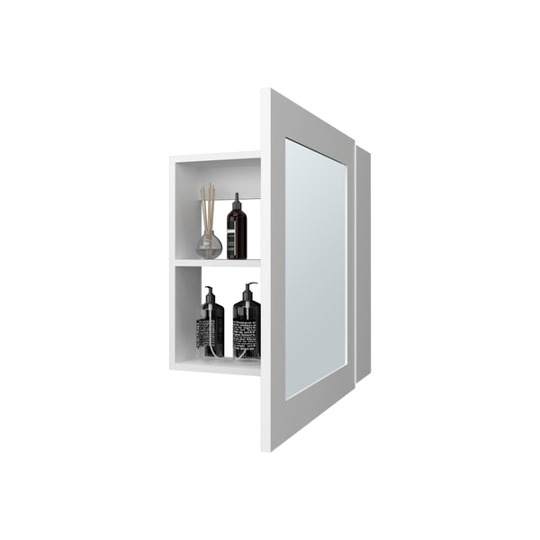 English Elm Payson Mirrored Medicine Cabinet White Melamine — Compact 20.3"H x 17.4"W x 5.1"D Stylish Storage B128P237154