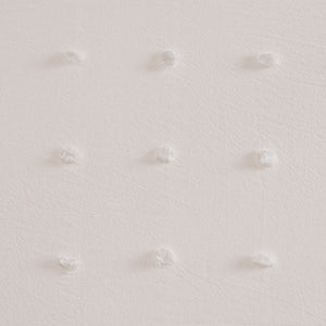 JLA Home Urban Habitat - Cotton Yarn-Dyed Jacquard Shower Curtain with Pom-Pom Tufts, OEKO-TEX Soft Texture, Machine Washable Ivory UH70-2241