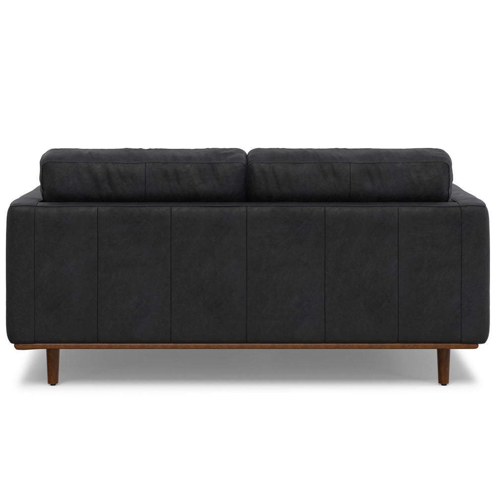 English Elm Morrison 72-Inch Genuine Leather Sofa: Stylish, Mid-Century Loveseat For Cozy Living Spaces & Comfort B136P364282