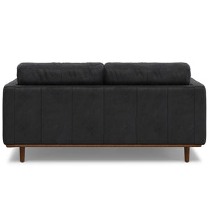 English Elm Morrison 72-Inch Genuine Leather Sofa: Stylish, Mid-Century Loveseat For Cozy Living Spaces & Comfort B136P364282