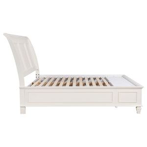 English Elm Pierce Eastern King Platform Bed with Led Headboard and Italian Gloss Finish B062S01803