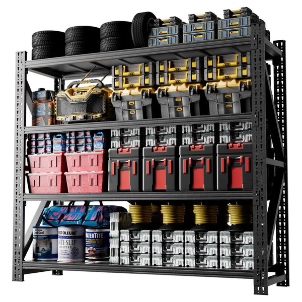 English Elm Heavy Gauge Steel Industrial Shelving Unit 6000 Lb Capacity Warehouse Garage Rack T2398S00004