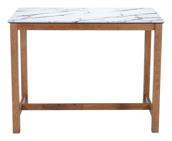 Zuo Modern Fein Counter Table White – Elegant Rubberwood Design For Versatile Chic Style In Any Space White Rubberwood 110587-zuo-modern