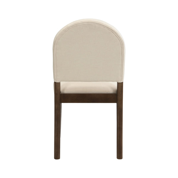 English Elm Christopher Knight Home® - Dining Mid Century Fabric Upholstered Armless Side Chairs Set of 2 with Rubberwood Frame and Tapered Legs, Comfortable Backrest, Easy Assembly Beige,Walnut N771P361492T