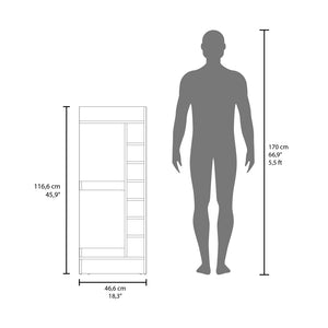 English Elm Glen Glen Lyon Bar Cabinet White Corner-Friendly Wine Storage with Shelves & Easy Assembly, Durable B092P269907
