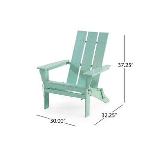 English Elm Zuma Solid Acacia Foldable Adirondack Chair Rustic Outdoor Lounger for Deck or Patio Mint 68319.00MNT