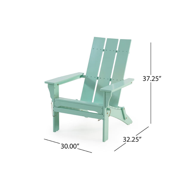 English Elm Zuma Solid Acacia Foldable Adirondack Chair Rustic Outdoor Lounger for Deck or Patio Mint 68319.00MNT