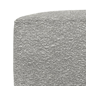 English Elm Chantal Boucle Square Pouf Handcrafted Cotton Accent Footrest for Modern Living Rooms Light Gray B136P427585