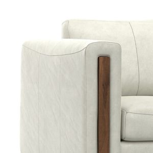 English Elm Richard 63-Inch Eco-Friendly Genuine Leather Loveseat For Compact Living Spaces – Stylish Comfort B136P364295-GIGA