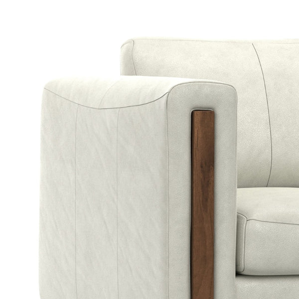 English Elm Richard 63-Inch Eco-Friendly Genuine Leather Loveseat For Compact Living Spaces – Stylish Comfort B136P364295-GIGA