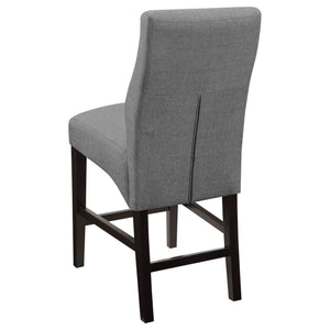 English Elm Camille Grey Upholstered Counter Chair with Ergonomic Curved Back, Plush Foam Seating, Cappuccino Legs B062P333414