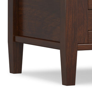 English Elm Warm Shaker Solid Wood End Table with Drawer Open Shelf Rustic Living Room Accent B136P481642
