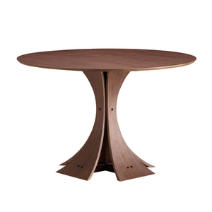 English Elm 47.24'' Round Modern MDF Dining Table for 4-8 Guests — Durable Eco-Friendly Top, Easy Assemble Walnut W876S00287