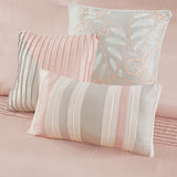 Madison Park Amherst Transitional 7 Piece Comforter Set MP10-6723 Blush/Taupe