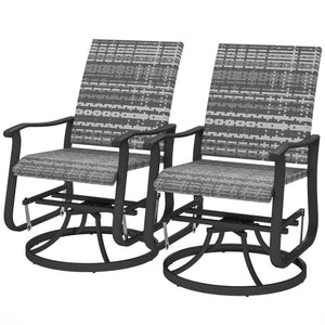 English Elm Garden Steel Frame Outdoor Glider Chair with Breathable Mesh for Porch or Patio T3971P444281
