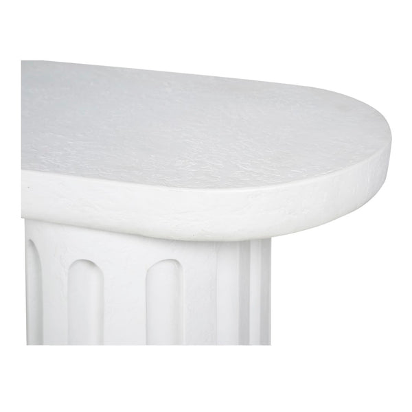 English Elm Eris Outdoor Concrete Dining Bench Fiberglass Reinforced Patio or Industrial B2769S00006