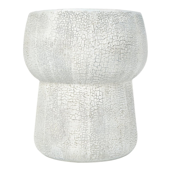 English Elm U_style Outdoor Concrete Accent Table Sculptural Double Barrel Mgo Weathered Patio Stool Grey N711P422075K