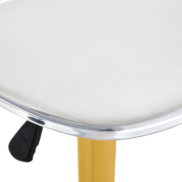 English Elm Modern Swivel Barstools Set of 2 with Clear Pet Back and Padded Pu Seat W1151P192280