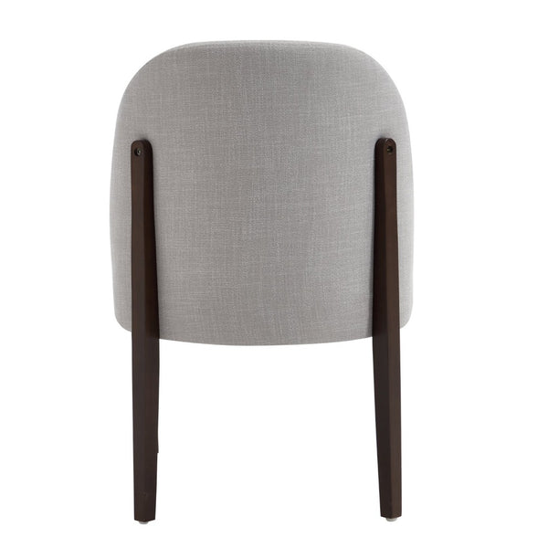 English Elm Wooden Wingback Dining Chairs Upholstered Farmhouse Modern Set with Lumbar Support Grey W3244P429256