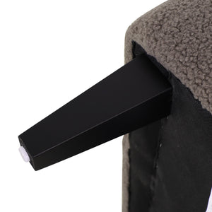 English Elm Christopher Knight Home® - Upholstered Teddy Fleece Armchair with Tufted Back, Contemporary Cozy Accent Seat for Living Room Brown N763P193158D