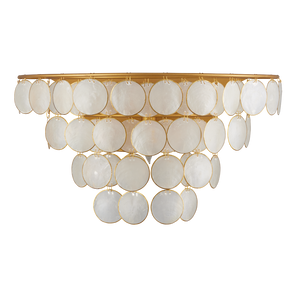 Bon Vivant Wall Sconce - Elegant Mid-Century Modern Design with Capiz Shells & Gold Finish Glamour