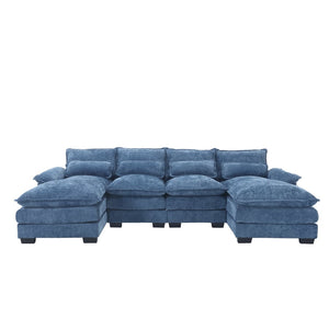 English Elm United Modern U-Shape Sectional Sofa: Plush Chenille Fabric, Durable Frame, Stylish Comfort & Design W1568S00151-GIGA