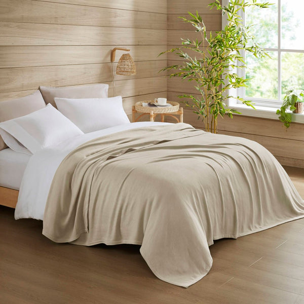 English Elm 1-piece King Jacquard Cotton Blend Blanket Aztec Woven Soft Breathable Bedroom Layer Khaki B035P437474