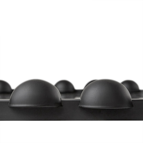 JLA Home Madison Park Signature - 36" Large Decorative Round Mirror with Beaded Metal Frame, Matte Finish, HD Glass, Statement Piece Black MPS95F-0037