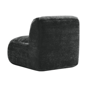 English Elm Armless Modular Cloud Sofa Plush Velvet Tufted Cushions for Modern Living Rooms Black W714P387042