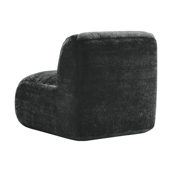 English Elm Armless Modular Cloud Sofa Plush Velvet Tufted Cushions for Modern Living Rooms Black W714P387042