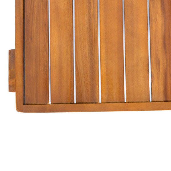 English Elm Patio Acacia Wood Loveseat and Coffee Table Set for Outdoor Lounge Spaces N776P387848B