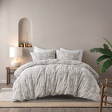 INK+IVY Cairo Artisan 3 Piece Cotton Jacquard Duvet Set II12-1333 Ivory