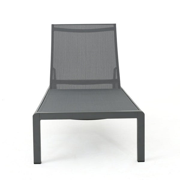 English Elm Christopher Knight Home® - Cape Coral Chaise Lounge - Adjustable Grey Pool Chair With Durable Frame & Water-Resistant Cushion 57592.00GRY