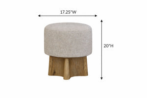 English Elm English Knotty Oak Veneer Console Bar with Upholstered Stools for Modern Living B2699P440883