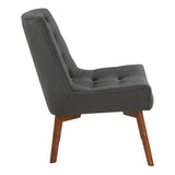 OSP Home Furnishings Shelly Tufted Chair Charcoal