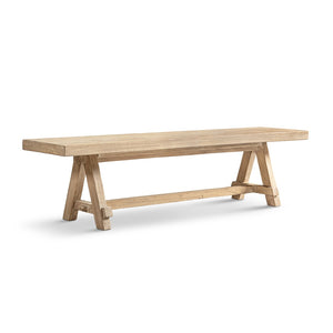 English Elm Hawthorne Reclaimed Elm Trestle Dining Bench Solid Wood Farmhouse Seat 72 Inch Natural B2719P474443