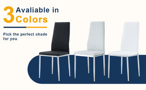 English Elm Office modern visitor chairs set of 8 — stylish leather-look reception seating, mid-back, durable frame, comfy cushions for meeting rooms and cafes Black W2920P303605