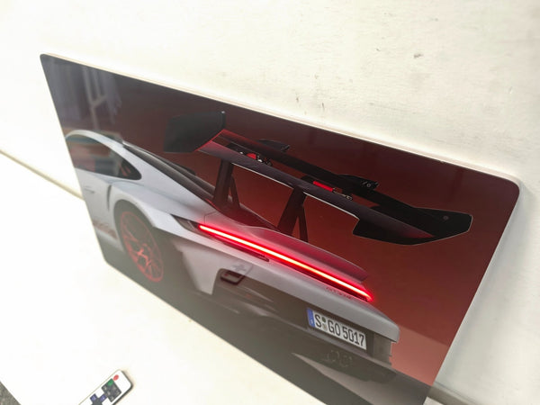 English Elm 16X10 Sports Car Led Wall Art – Modern Acrylic Light Up Picture With Remote For Home & Garage Decor T3976P383251