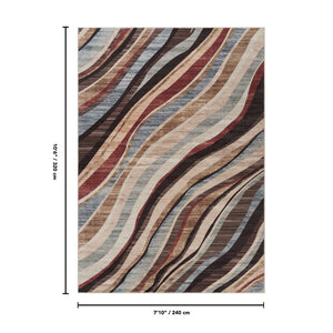 English Elm Jewel Geometric Area Rug Multi Color Low Pile Large Living Room Floor Cover B186P428920