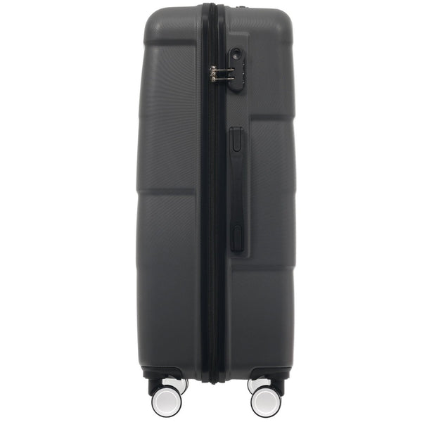 English Elm 6 Piece Hardshell Abs Travel Set with Spinner Wheels Combination Lock and Toiletry Bag Charcoal N732P391314E