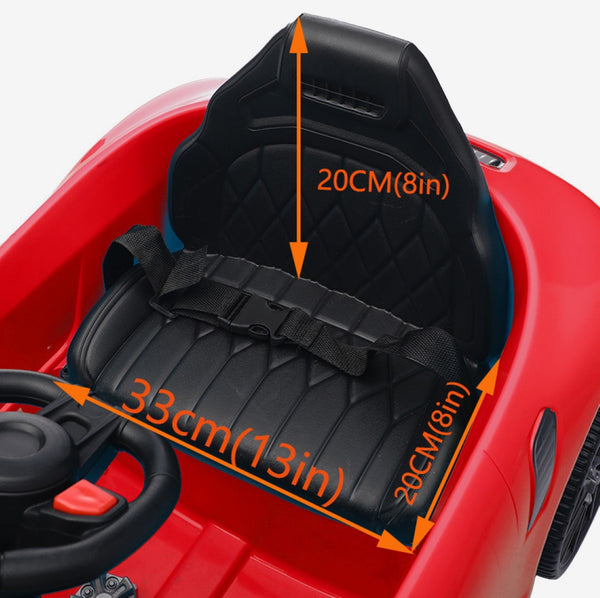 English Elm Ride on Electric Sports Car for Kids 12v Dual Motor with Remote Swing and Led Lights Red W1760P358679