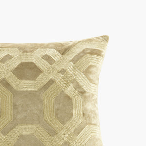 English Elm Square Japanese Braid Velvet Pillow 18x18 Embroidered Corded Piping Goose Feather Insert Plush Luxury Gold 16.93 L x 16.93 W x 4.72 H B035129199