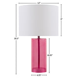 510 Design Neonova Transitional Glass Table Lamp 5DS153-0051 Pink