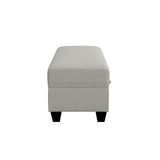 English Elm Wallace & Bay - Wallace & Bay  Drason Gray Storage Ottoman