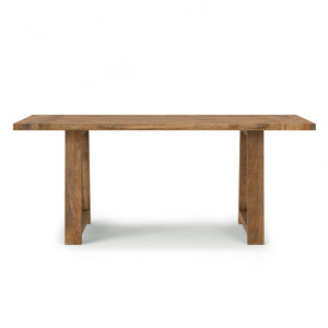 English Elm Whitley Solid Mango 72" Farmhouse Dining Table in Burnt Wax — Trestle Base, Durable Low‑VOC Finish B136P203496