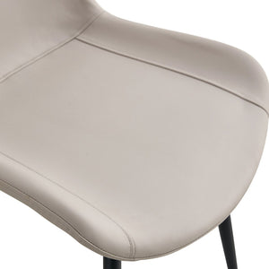 English Elm Table Set With Modern Grey Marble Mdf Top & Cushioned Chairs - Stylish, Durable, And Easy To Assemble W1151S03989-GIGA