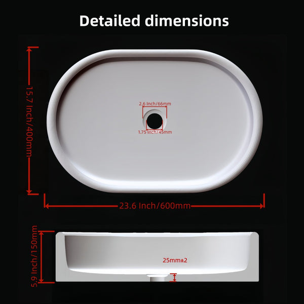 English Elm White Natural Marble Vessel Sink - Semi-Polished Elegance, Durable Design For Luxurious Bathrooms W1696P333273-GIGA